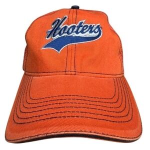 "Hooters" Trucker Hat Mesh Back Adjustable Snapback Men Front Emb.‎ Logo Orange